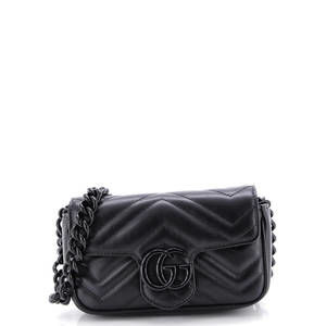 Gucci GG Marmont Flap Belt Bag Matelasse Leather